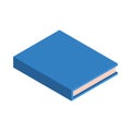 Blue school new book icon, isometric style