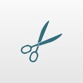 Blue Scissors icon vector isolated. Logo illustration