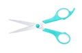 Blue scissors isolated on a white Royalty Free Stock Photo