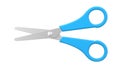 Blue scissors isolated on white background. Open. 3d illustration