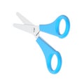 Blue scissors isolated on white background. Royalty Free Stock Photo