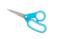 Blue scissors isolated on white Royalty Free Stock Photo