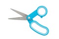 Blue scissors isolated on white Royalty Free Stock Photo