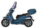 Blue scooter