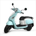 Blue Scooter with white Royalty Free Stock Photo