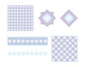 Blue scrapbook elements