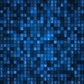 Blue screen binary code screen Royalty Free Stock Photo