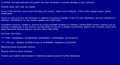 Blue screen of death, system crash report