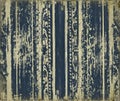 Blue scroll-work grunge wood stripes