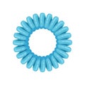 Blue scrunchy. Vector illustration on white background. Royalty Free Stock Photo