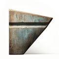 Sculptural Triangle With Bronze Patina And Azure Style