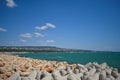Blue sea and blue sky at summer Royalty Free Stock Photo