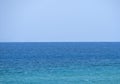 Blue sea horizon panorama clear sky Royalty Free Stock Photo