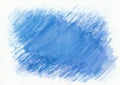 Blue sea horizontal watercolor hand drawn background. Beautif