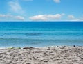 Blue sea in Le Bombarde Royalty Free Stock Photo
