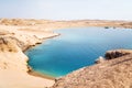 blue sea pool in the desert. Ras Mohammed National Park. Egypt Royalty Free Stock Photo