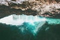 Blue Sea and rocky cave Landscape calm and tranquility scenic view Royalty Free Stock Photo