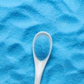 Blue sea salt in a spoon - Cupric sulfate Royalty Free Stock Photo