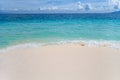 Blue Sea sand sky with tiny cloud Royalty Free Stock Photo