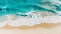 Blue sea and sand topv view Royalty Free Stock Photo