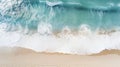 Blue sea and sand topv view Royalty Free Stock Photo