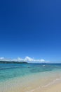 The blue sea and sky in Okinawa Royalty Free Stock Photo