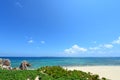 The blue sea and sky in Okinawa Royalty Free Stock Photo