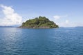 blue sea water and abandon rock island near koh chang trad eastern of thailand