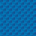 Blue sea water abstract geometry seemless pattern. Royalty Free Stock Photo