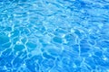 Blue sea water or water in the pool close-up, texture, background Royalty Free Stock Photo