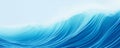 Blue sea wave banner. Water flow abstract background