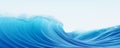 Blue sea wave banner. Water flow abstract background