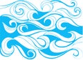 Blue sea waves illustration vector