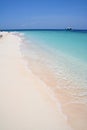 blue sea white beach desert island background Royalty Free Stock Photo