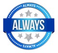 Always blue seal illustration design