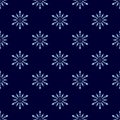 Blue seamless background with snowflakes Royalty Free Stock Photo