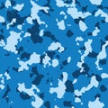 Blue seamless camo pattern Royalty Free Stock Photo