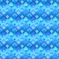 Blue seamless diagonal square pattern - vector tile mosaic background Royalty Free Stock Photo