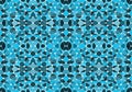 Blue seamless mosaic pattern. Abstract geometric background with triangles and circles for wallpaper and other applications. Royalty Free Stock Photo