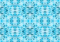 Blue seamless mosaic pattern. Abstract geometric background with triangles and circles for wallpaper and other applications. Royalty Free Stock Photo