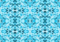 Blue seamless mosaic pattern. Abstract geometric background with triangles and circles for wallpaper and other applications. Royalty Free Stock Photo