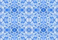 Blue seamless mosaic pattern. Abstract geometric background with triangles and circles for wallpaper and other applications. Royalty Free Stock Photo