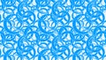 Blue Seamless Overlapping Circles Pattern Illustration