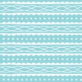 Blue seamless pattern with abstract ornament. Hand drawn texture. Vector illustration. Royalty Free Stock Photo