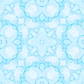 Blue seamless pattern. Artistic delicate soap bubbles. Lace hand drawn textile ornament. Kaleidoscop