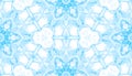 Blue seamless pattern. Astonishing delicate soap bubbles. Lace hand drawn textile ornament. Kaleidos Royalty Free Stock Photo