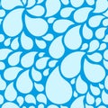 Blue seamless pattern with drops Blue drops pattern for fabric. Royalty Free Stock Photo