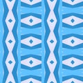 Blue seamless pattern for printing on fabric. Simple geometric background. Minimal design, traditional tile style.
