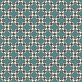 Blue seamless pattern with repeated geometric figures. Royalty Free Stock Photo