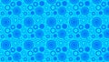 Blue Seamless Random Circles Background Pattern Vector Illustration